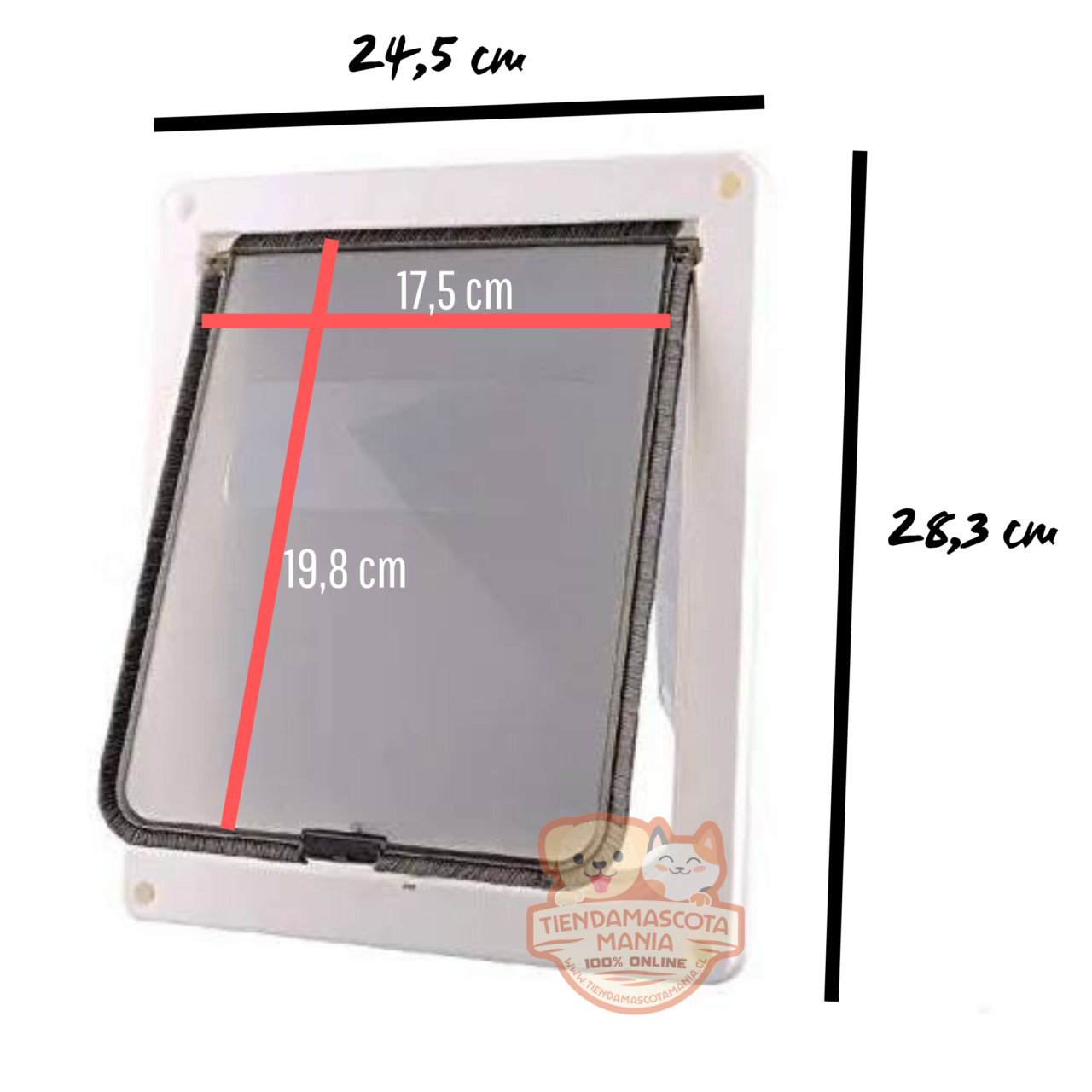 Puerta Abatible interior para Perros Razas Pequeñas y medianas Tienda