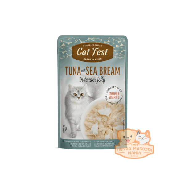 Catfest pouch tuna with Sea bream 70 gr