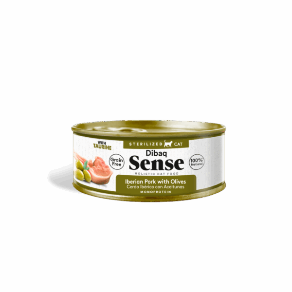 Alimento Húmedo Gato Adulto Dibaq Sense Cerdo iberico y aceitunas 70 gr