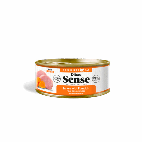 Alimento Húmedo Gato Adulto Dibaq Sense Pavo con Calabaza 70 Gr